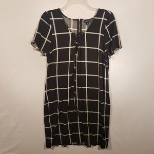 Torrid black windowpane casual dress size 10